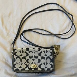 Coach Black and Cream Crossbody Bag